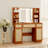 Boho Natural Rattan 43.3'' Wide Vanity With Led Mirror-346184023