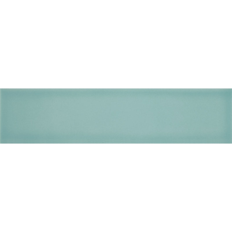 Curvaceous 3" x 12" Ceramic Wall Tile, Turquoise