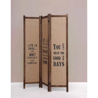 Faxon 120cm W x 170cm H 3 - Panel Folding Room Divider