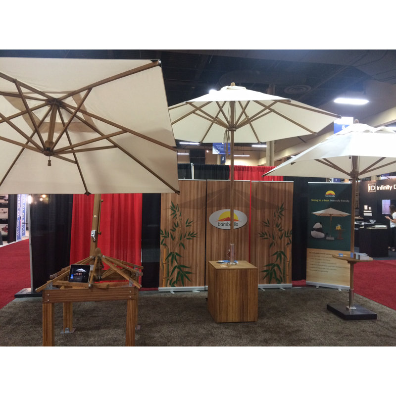 Levante Square Market Umbrella, Ecru, 132" W x 132" D