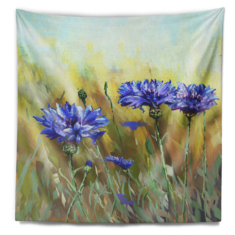 Bleuets en pleine floraison Floral, H 32 po x l 39 po