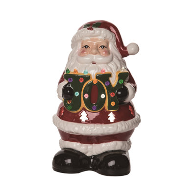 Père Noël joyeux en céramique 10,25 po