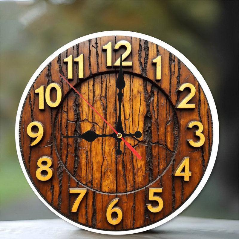 Horloge murale rustique