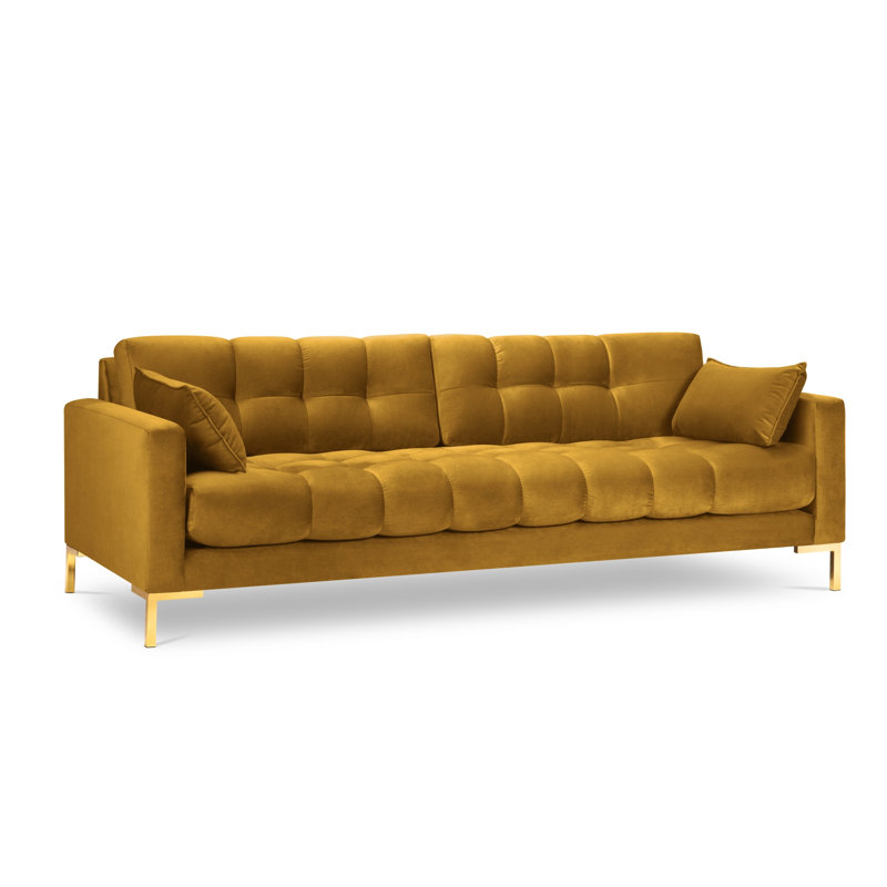 Adoraim 4 Seater Sofa, Yellow, Gold