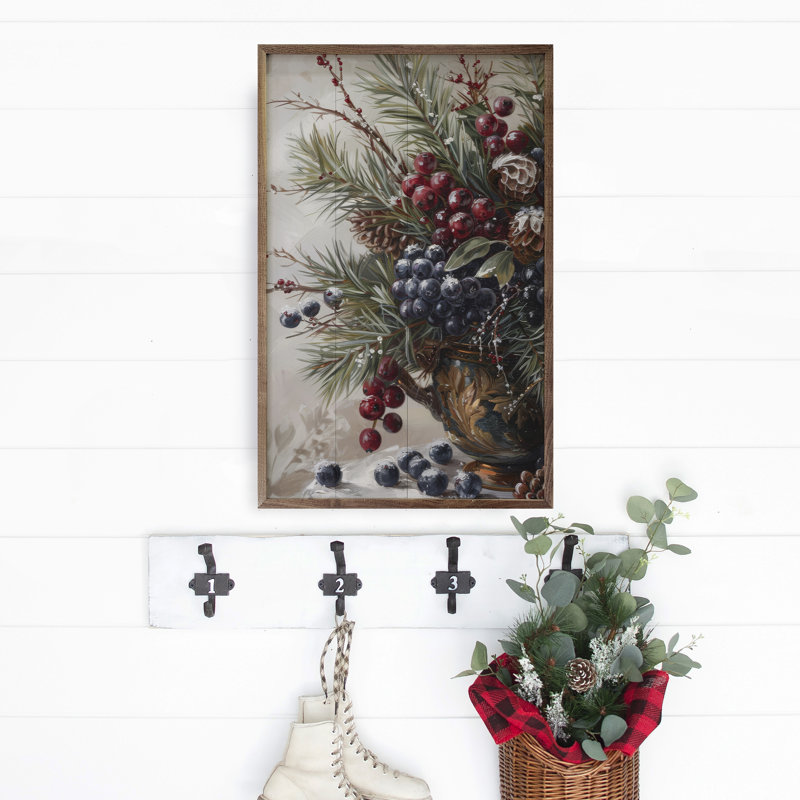 Winterberry Mix IV par Petals Prints Design, H 36 po x l 24 po