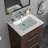 24"L x 18"W Bathroom Vanity Top Ceramic Drop In Single Basin Bathroom Sink with One Faucet Hole(No Base)-125359603