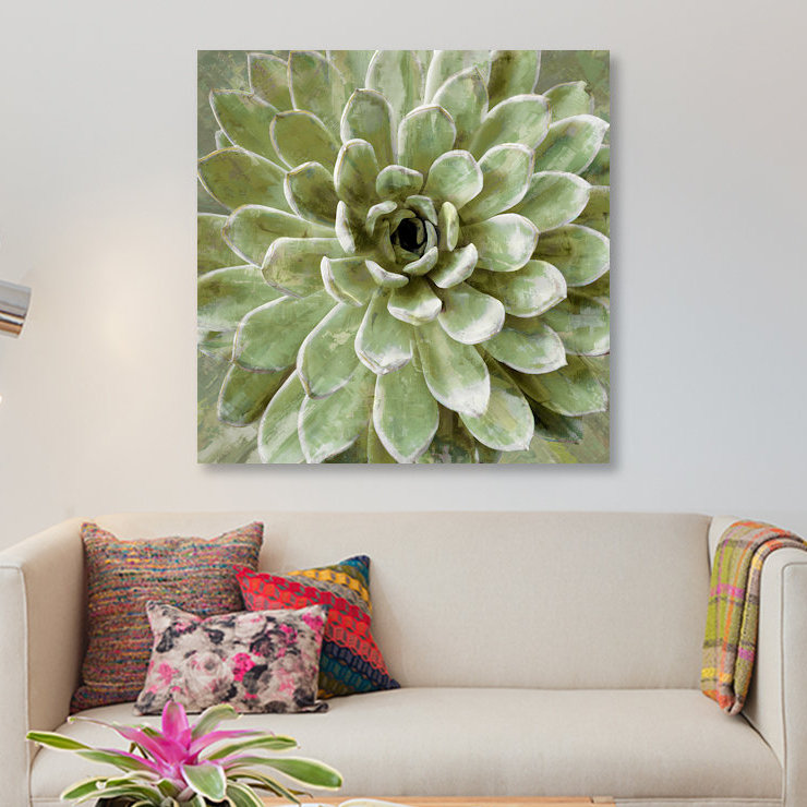 «Succulent VI», impression sur toile, H 12 po x l 12 po x P 1,5 po, Toile tendue, Pas de tapis