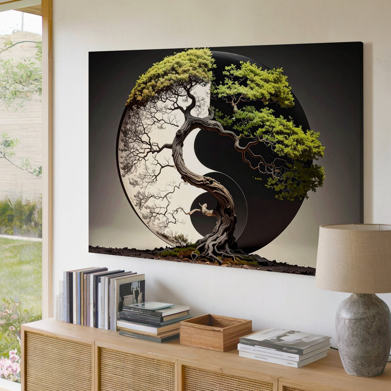 Art mural sur toile Yin Yang Trees, H 18 po x l 24 po