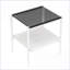 Ensemble de 2 tables basses modernes en verre trempé gris - plateau facile à nettoyer Couche de rangement pour le salon-493807029