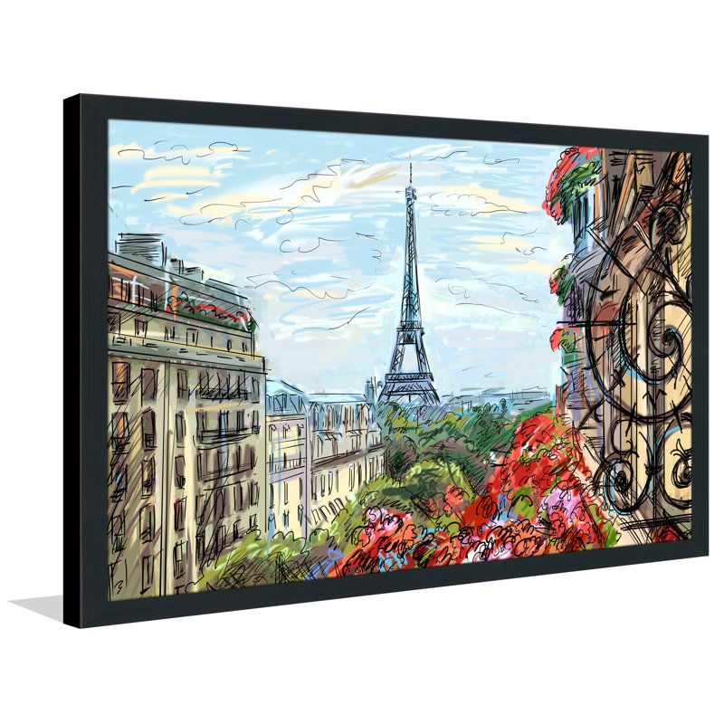 « paris par jour », impression encadrée, H 27,5 po x l 39,5 po x P 0,75 po