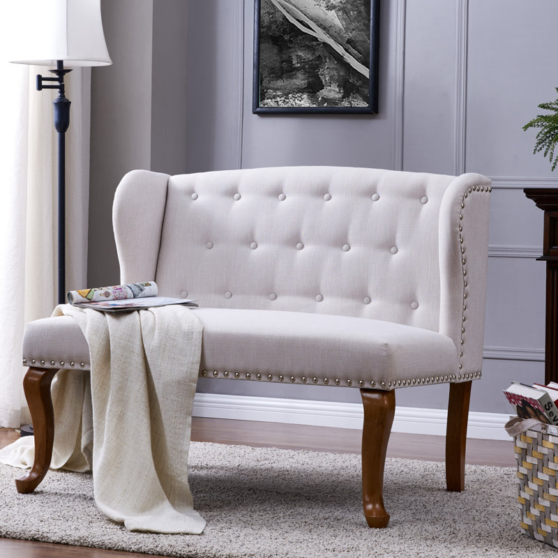 Alresford 43.5'' Upholstered Loveseat, Dark Grey