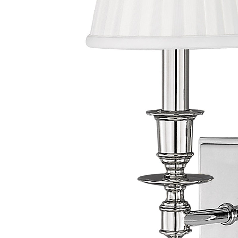 Newport 1 - Light Candle Wall Light, Polished Nickel