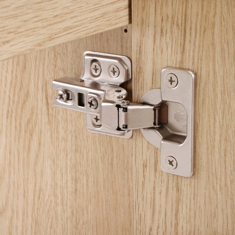 Meuble-lavabo flottant de 15,7 po avec lavabo SMC réversible, armoire en panneau de fibres à densité moyenne à devant ondulé, conception à pousser sans ouverture, charnières à fermeture en douceur