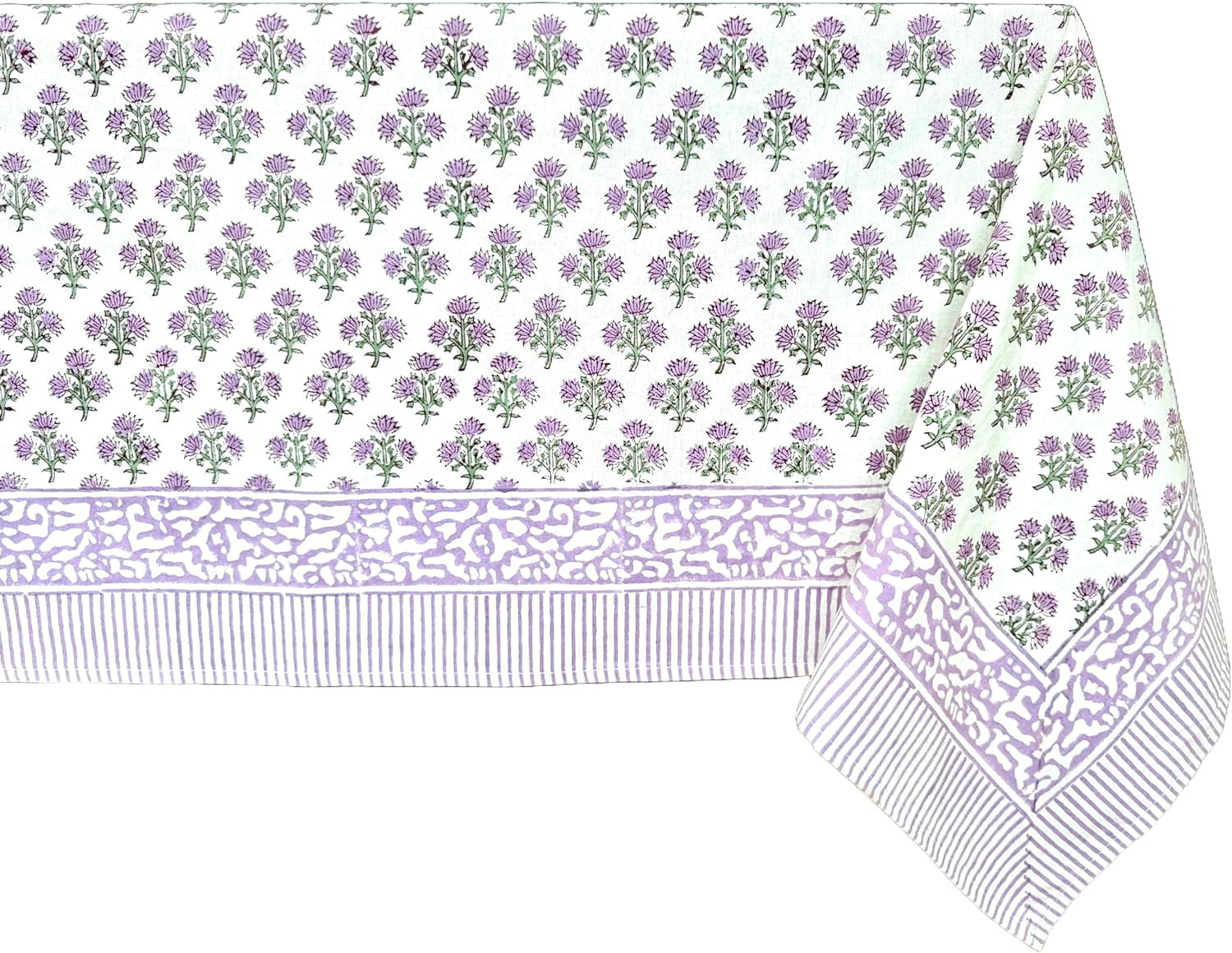 Bungalow Rose Mayolo Rectangle Floral Linen Tablecloth | Wayfair