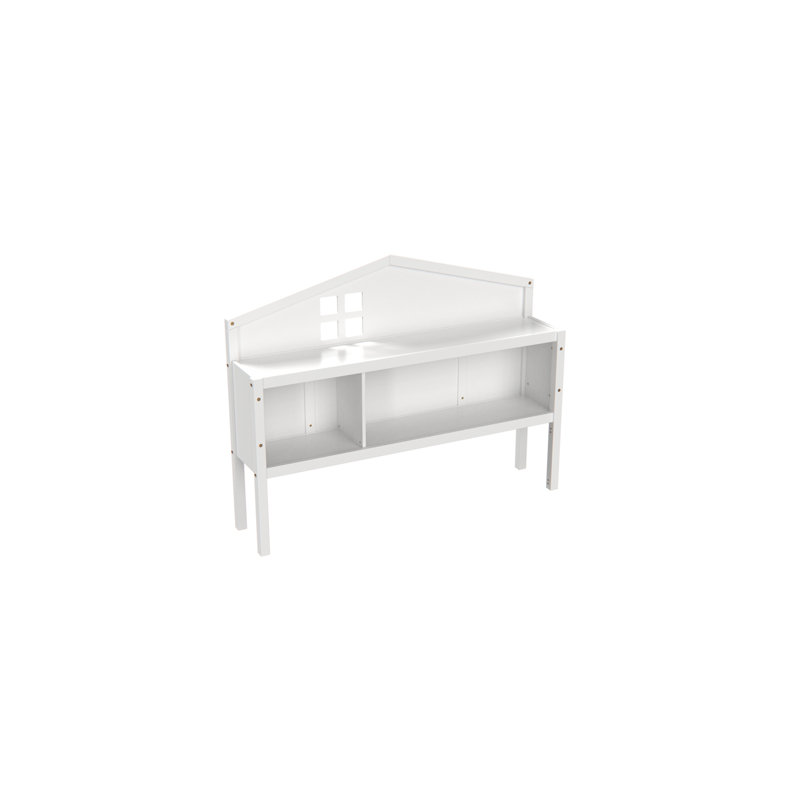 Headboard Storage Cabinet for Full-Size Montessori Floor Bed - Flexible Collocation, White