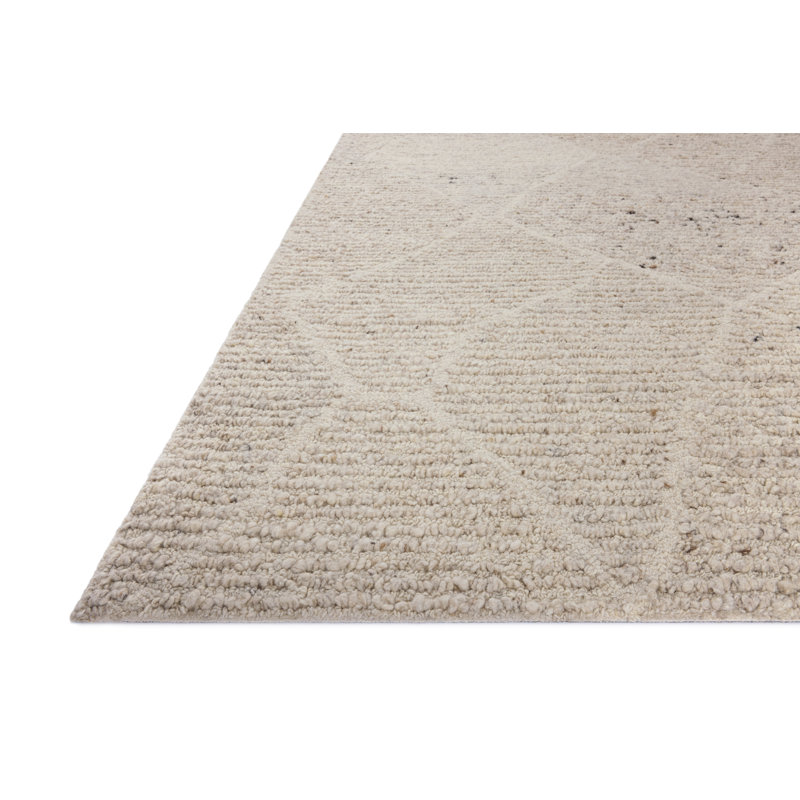 Oatmeal Hand-Tufted Wool 2x4 Rectangular Rug