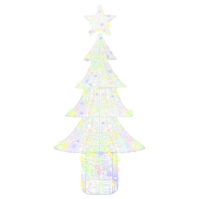 vidaXL Christmas Tree with 240 LEDs Acrylic, 120.5cm H x 80.5cm W x 21cm D, Warm White/Blue