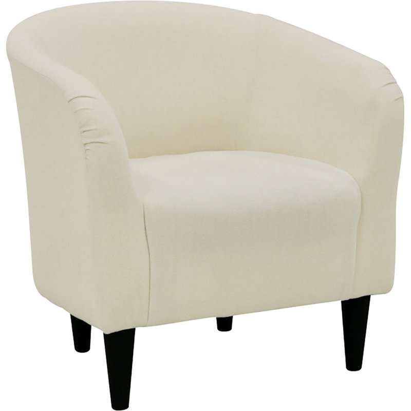 Upholstered Barrel Chair, Chloe Ice Velvet