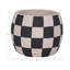 Sagebrook Home 8" Checkerboard Rounded Planter, Black/White-1671425974