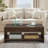 Abdel 39.4" W Mid Century Modern Rectangular Coffee Table-551208163