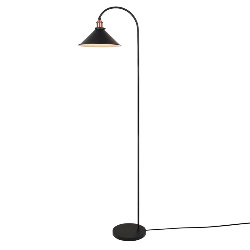 Guillermina 18cm Column Floor & Table Lamp Set, Black, Black