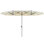 Double Canopy Patio Umbrella With Solar Led Lights, Crank Lift & Air Vents, Outdoor Solar Lighted Umbrella