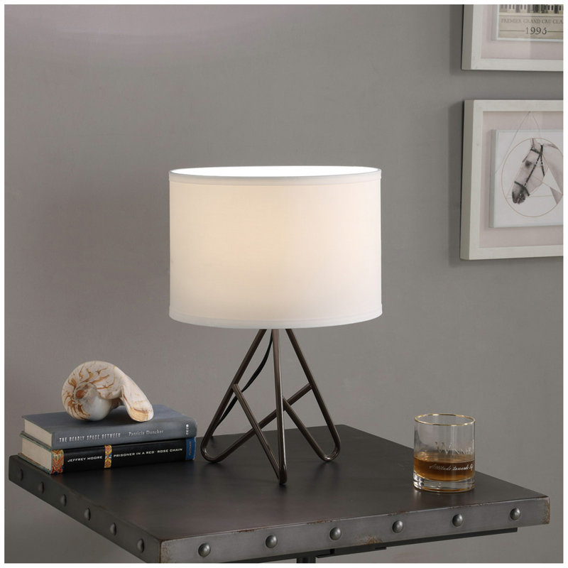 17.5" Watson Espresso Metal Tripod Table Lamp