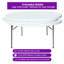 Ensemble de 10 tables de table pliables robustes et non pliables pour table de mariage