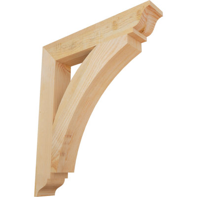 4"W x 24"D x 28"H Thorton Traditional Rough Sawn Bracket, Douglas Fir