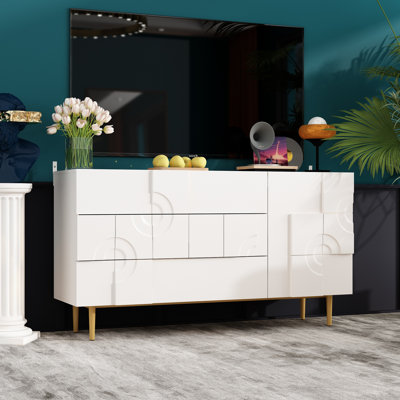 Gupton Modern Living Room 3 Drawers TV Stand For 60-Inch Tvs by Mercer41