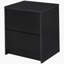Table de chevet noire à 2 tiroirs avec lumières DEL et USB-78436573