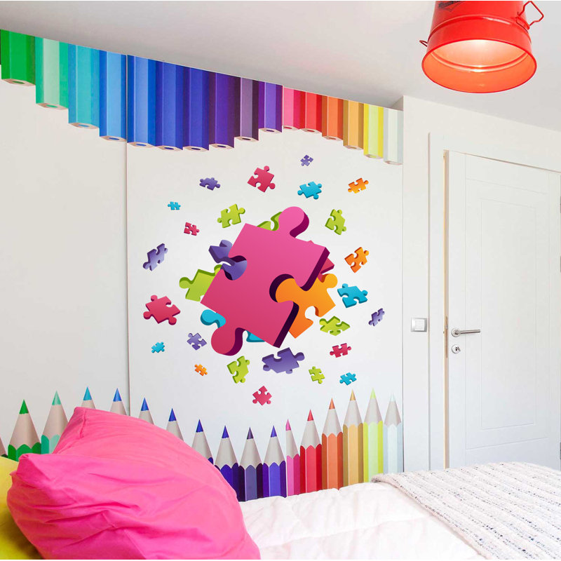 Abstract Non-Wall Damaging Wall Decal, 10" H x 10" W