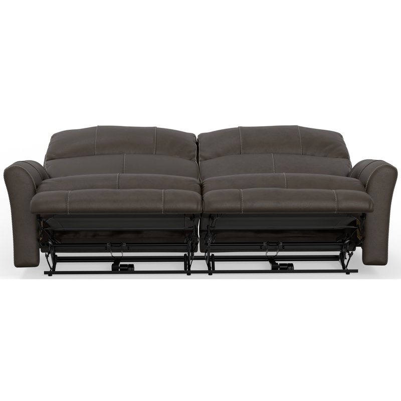 Canapé inclinable électrique en cuir fleur Seibert, Brun