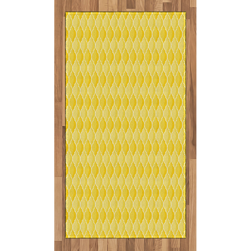 Yellow Area Rug, Rectangle 2'7" x 5'