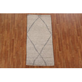 One-of-a-Kind 2'10" X 5'11" New Age Wool Area Rug in Grey