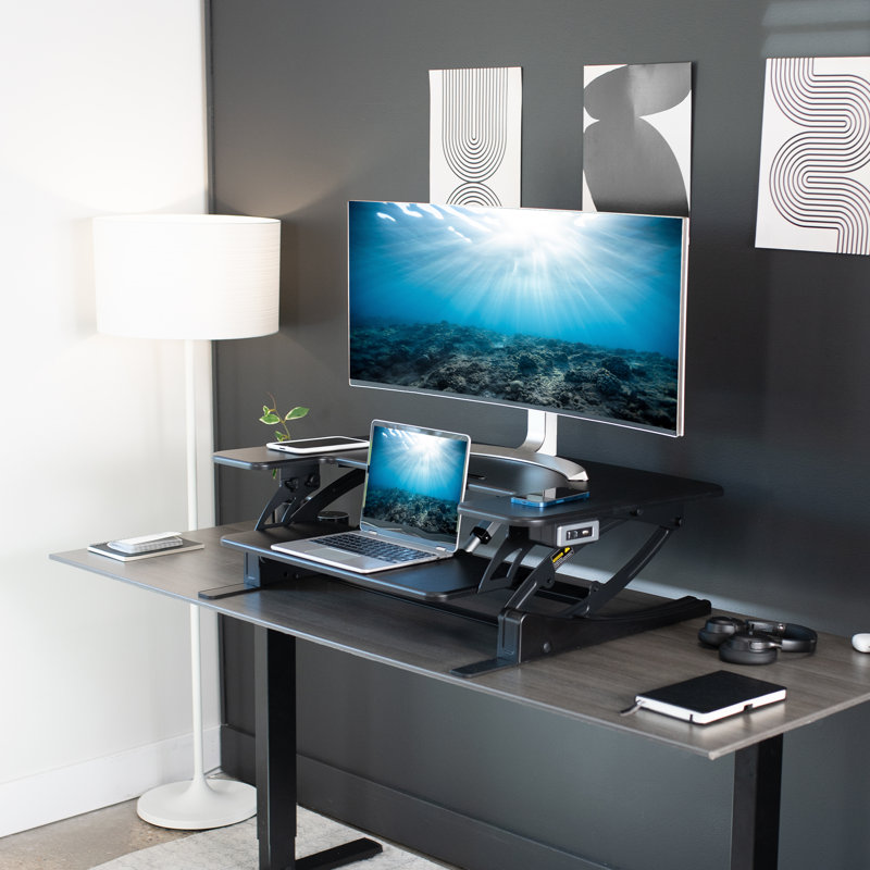 VIVO 36" Electric Standing Desk Converter (DESK-V000VE)