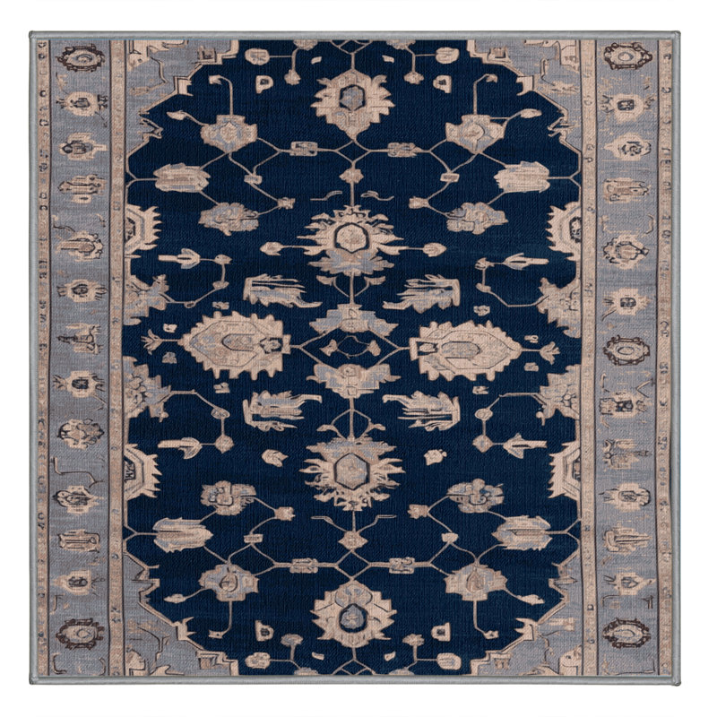 Tapis gris lavable à la machine, Carré 4 pi