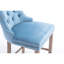 Velours bleu avec tiroirs faits à la main, pieds en bois, assise confortable, 2 coussins,-842020842-842020841