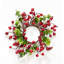 Anneau de bougie pilier avec baies rouges de Noël et feuilles d'eucalyptus artificielles de diamètre intérieur-1033527540-1033527543