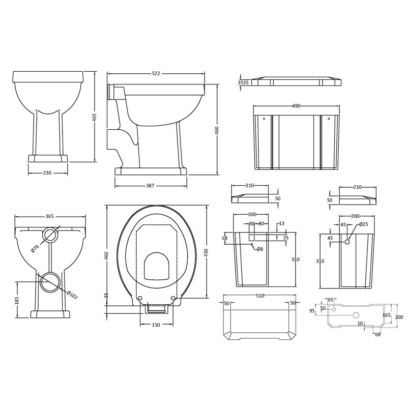 Nuie 6L LPF High Level Toilets