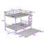Lit superposé moderne double au-dessus de double avec lit gigogne simple-336609141