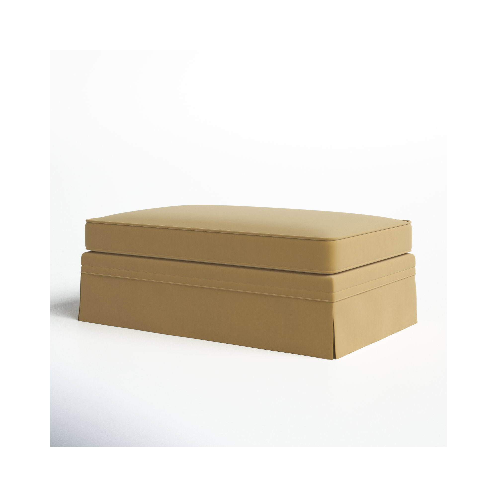 Shelby Upholstered Storage Ottoman, Bayou Sunshine Canvas