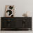Sideboard, Shagreen Patterned Vegan Leather with Brass Legs