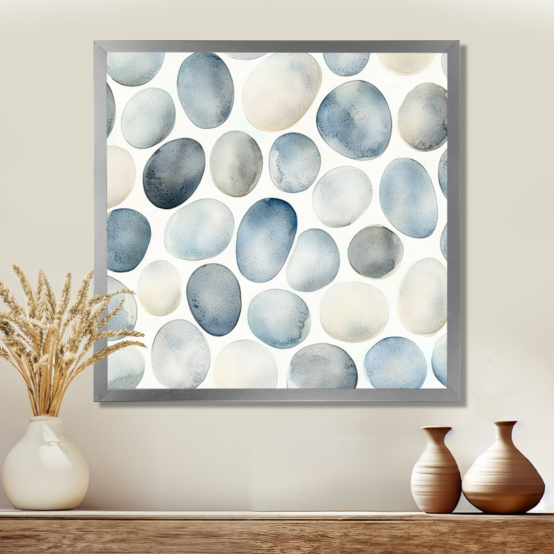 Nosarena Minimalist Meditation Stone Collage II - art mural méditation, Reproduction encadrée d'une seule photo