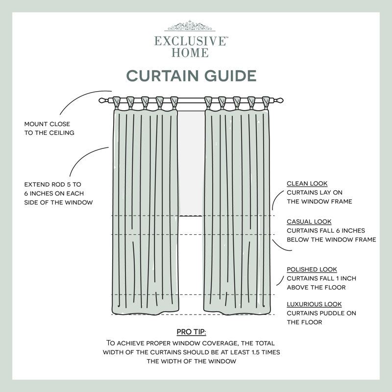 Natural Linen Tab Top Light-Filtering Curtain Panel Pair