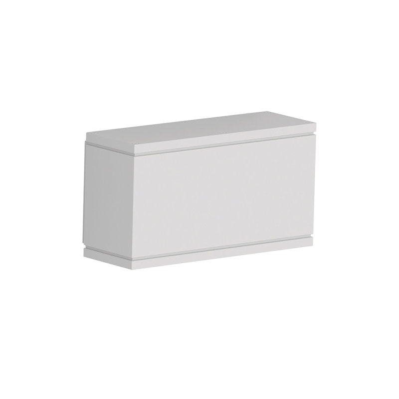Luminaire à cloison d'extérieur 2 lumières Rubix, Blanc