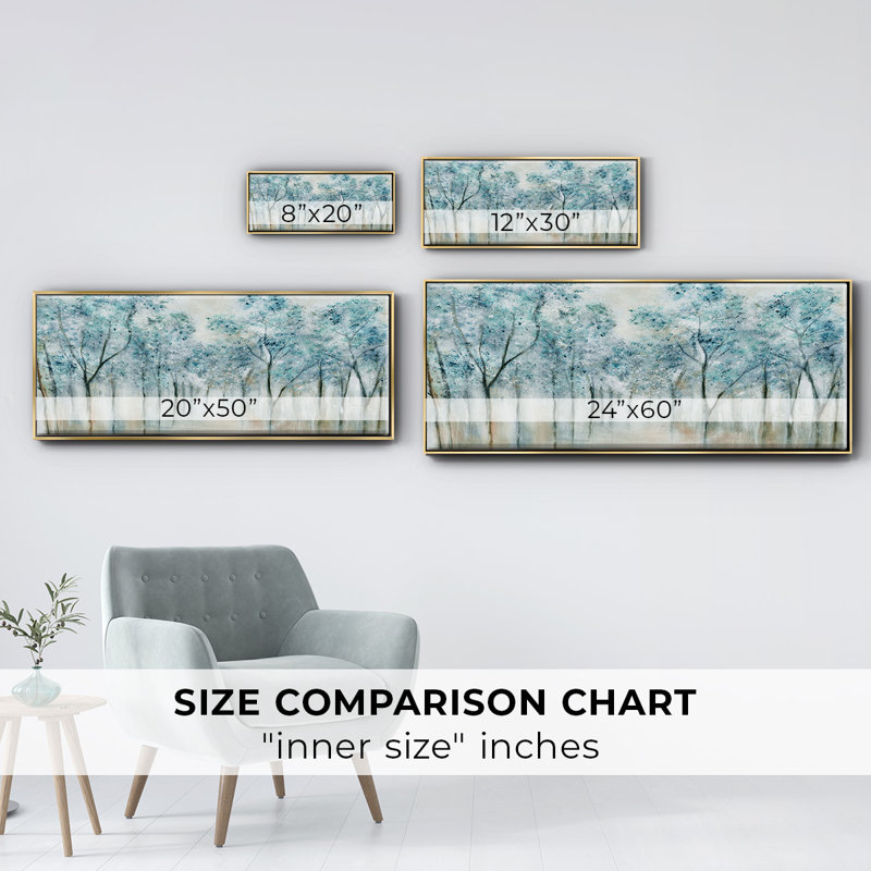 Spring Blue- Framed Canvas