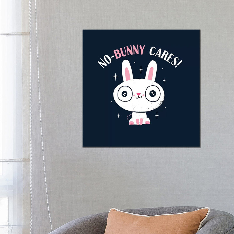 No-Bunny Cares by Michael Buxton - Wrapped Canvas Painting