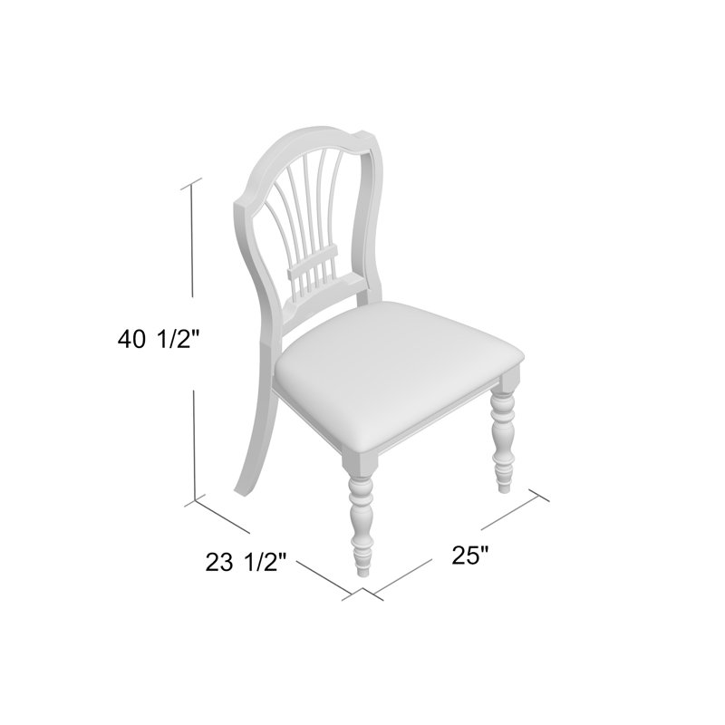 Chaise de salle à manger rembourrée Penix, Blanc d'antan