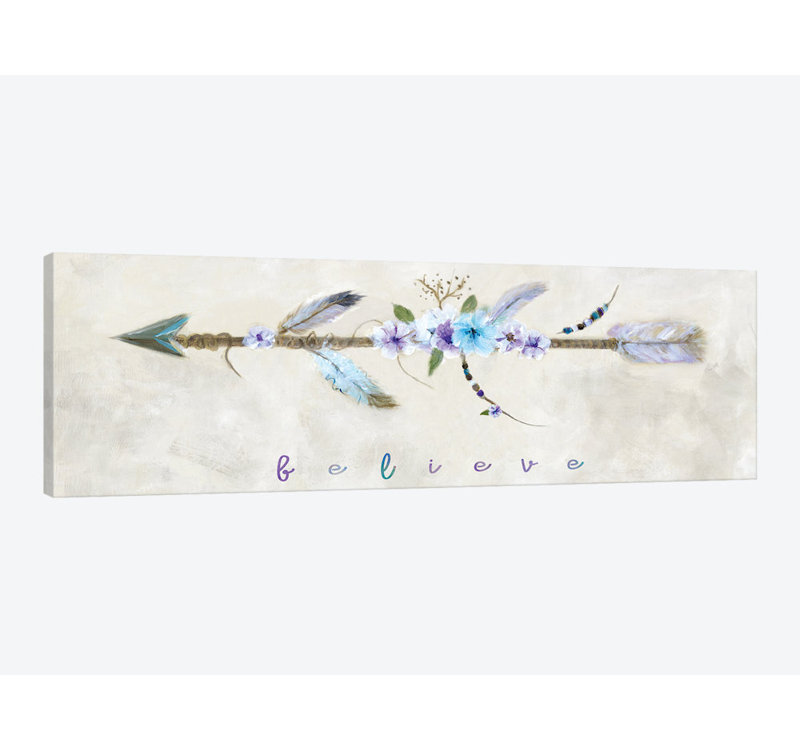 « boho arrow i », art sur toile, H 12 po x l 36 po x P 1,5 po, Toile tendue